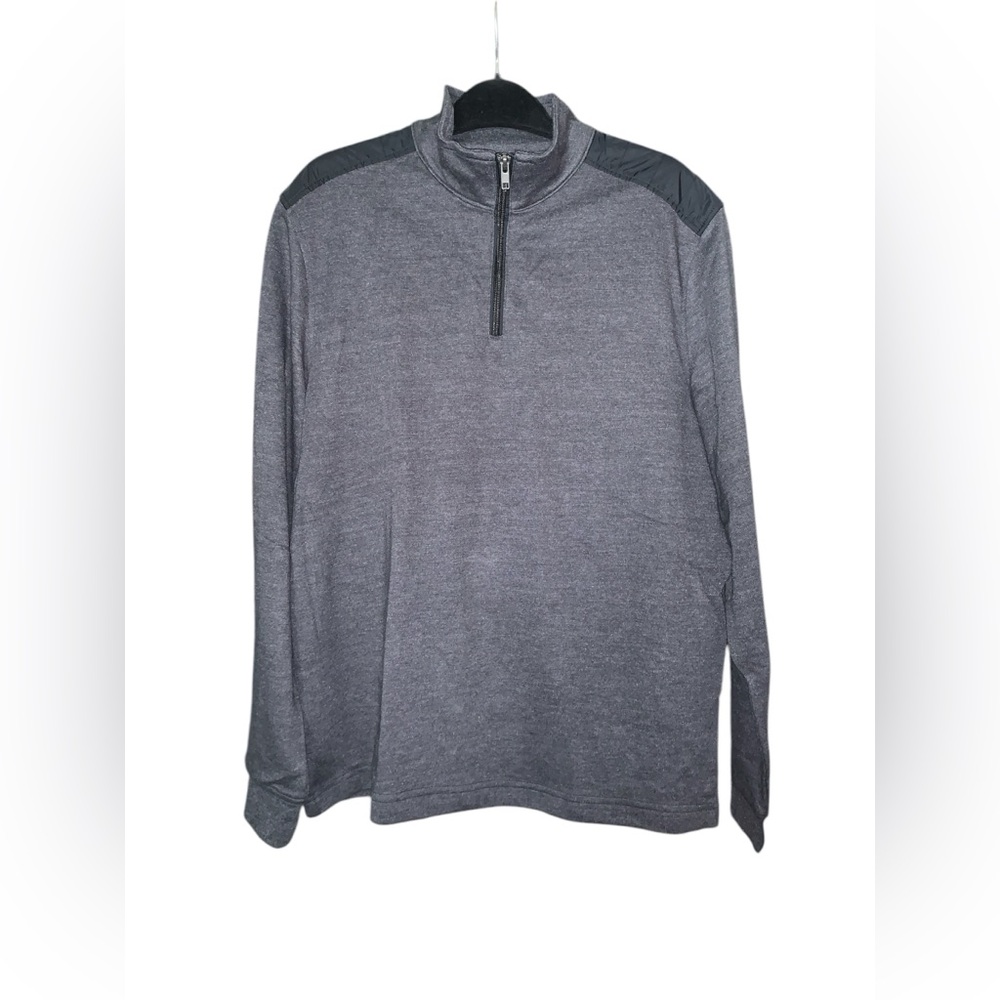 NWT Perry Ellis Quarter Zip Gray Pullover Size‎ Medium